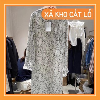 Đầm hoa vintage kiểu rút dây Hàn quốc
