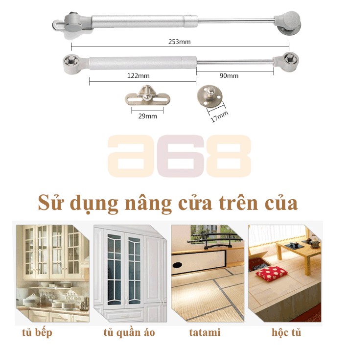 Tay nâng chống cánh tủ piston 60N 80N 100N 120N 150N 180N 200N(tay chống thủy lực) | BigBuy360 - bigbuy360.vn