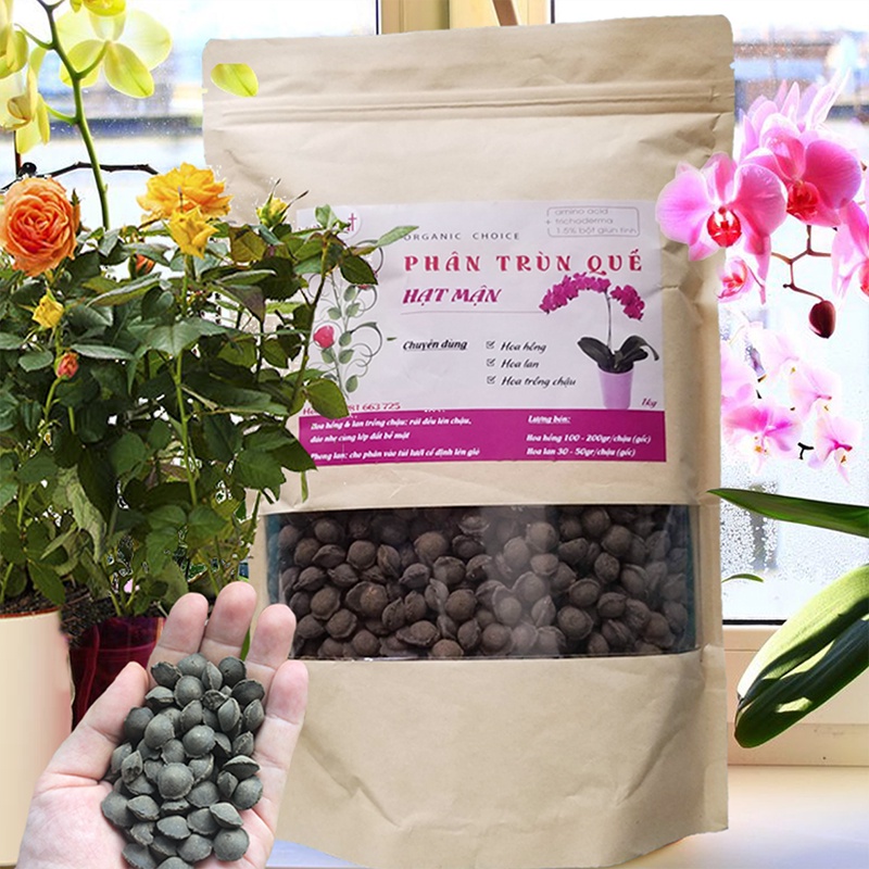 Phân Trùn Quế Hạt Mận (phân giải chậm) Vernuts – Túi 1kg