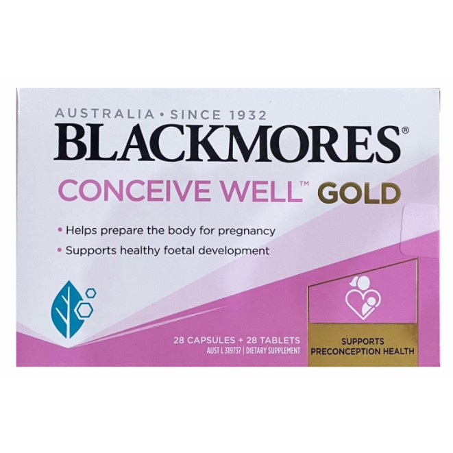 (Quà) Blackmores Conceive Well Gold chính hãng, mua 1 Blackmores 2 TẶNG QUE THỬ RỤNG TRỨNG