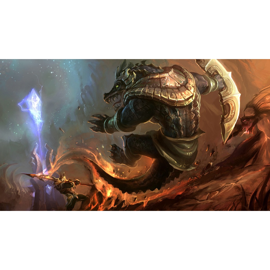 Poster A3, A4, A5 dán tường League of Legends, decal trang trí có keo RENEKTON - Mẫu 1, nhận in theo yêu cầu