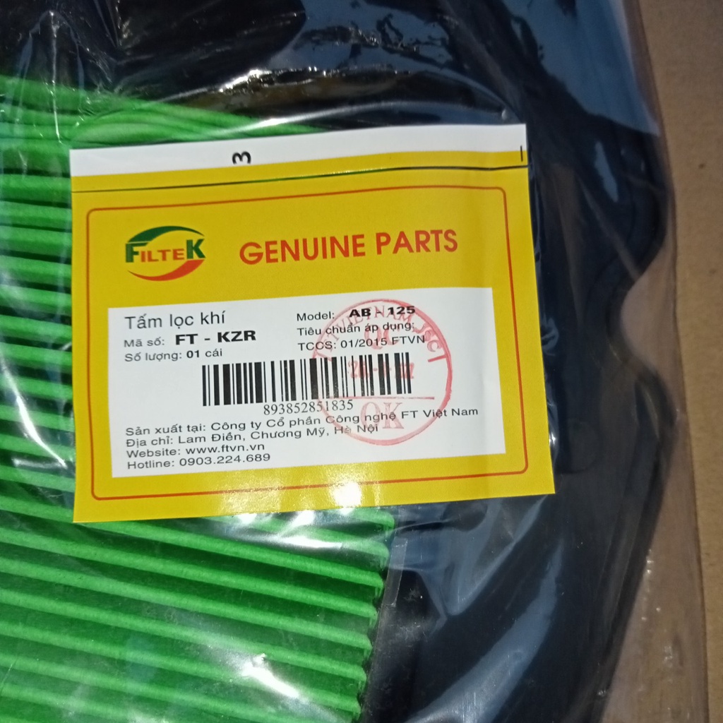 Lọc gió xe máy Air Blade 125 Năm 2012 2013 2014 2015 Hàng cao cấp