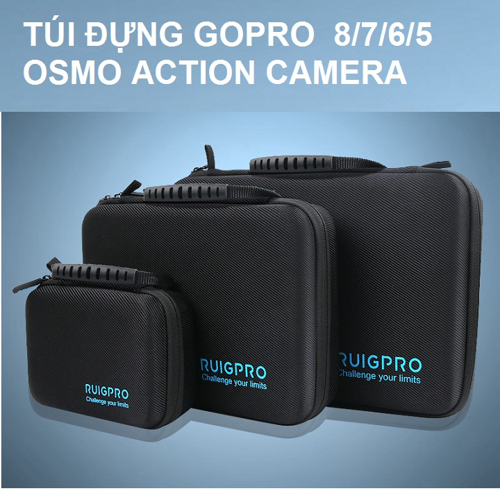 Hộp đựng Gopro 8 / 7 / 6 / 5 Osmo, Action camera - Hộp chức năng bảo vệ và chống nước chất lượng cao hãn Ruigpro