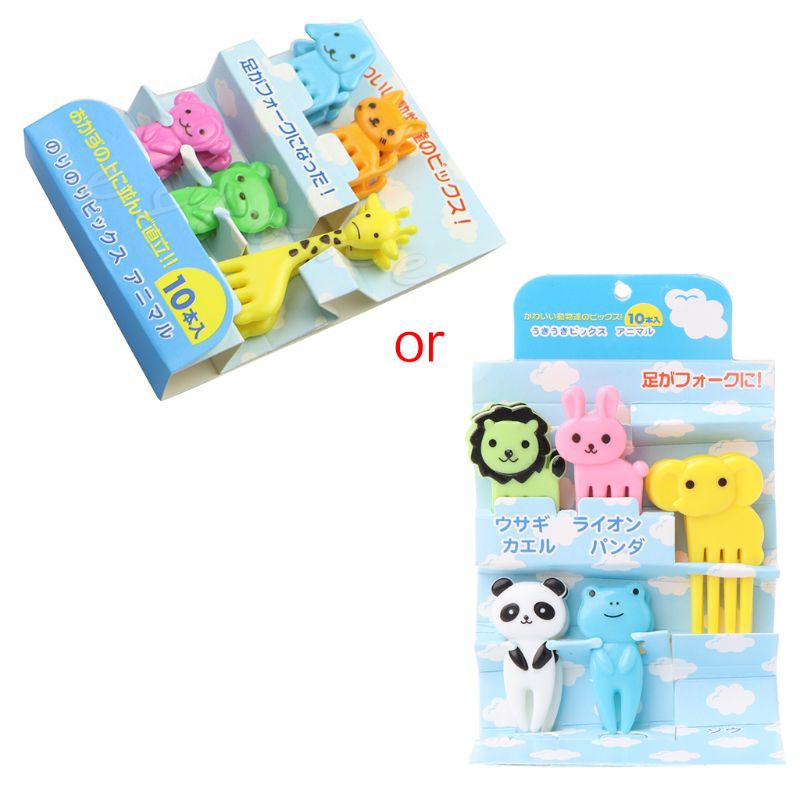 VA Mini Kawaii Animal Farm Cartoon Fork Fruit Toothpick