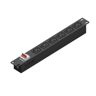 Thanh nguồn PDU 06 Ổ CẮM CHUẨN C19, CÔNG SUẤT MAX 20A CÓ Aptomat