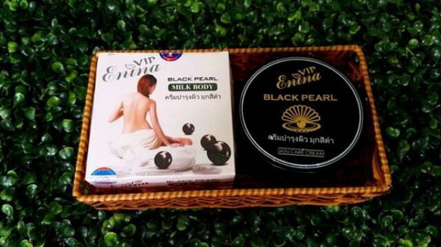 Combo Kem Dưỡng & TắmTrắng Ngọc Trai Đen Erina Milk Body (Thái Lan)