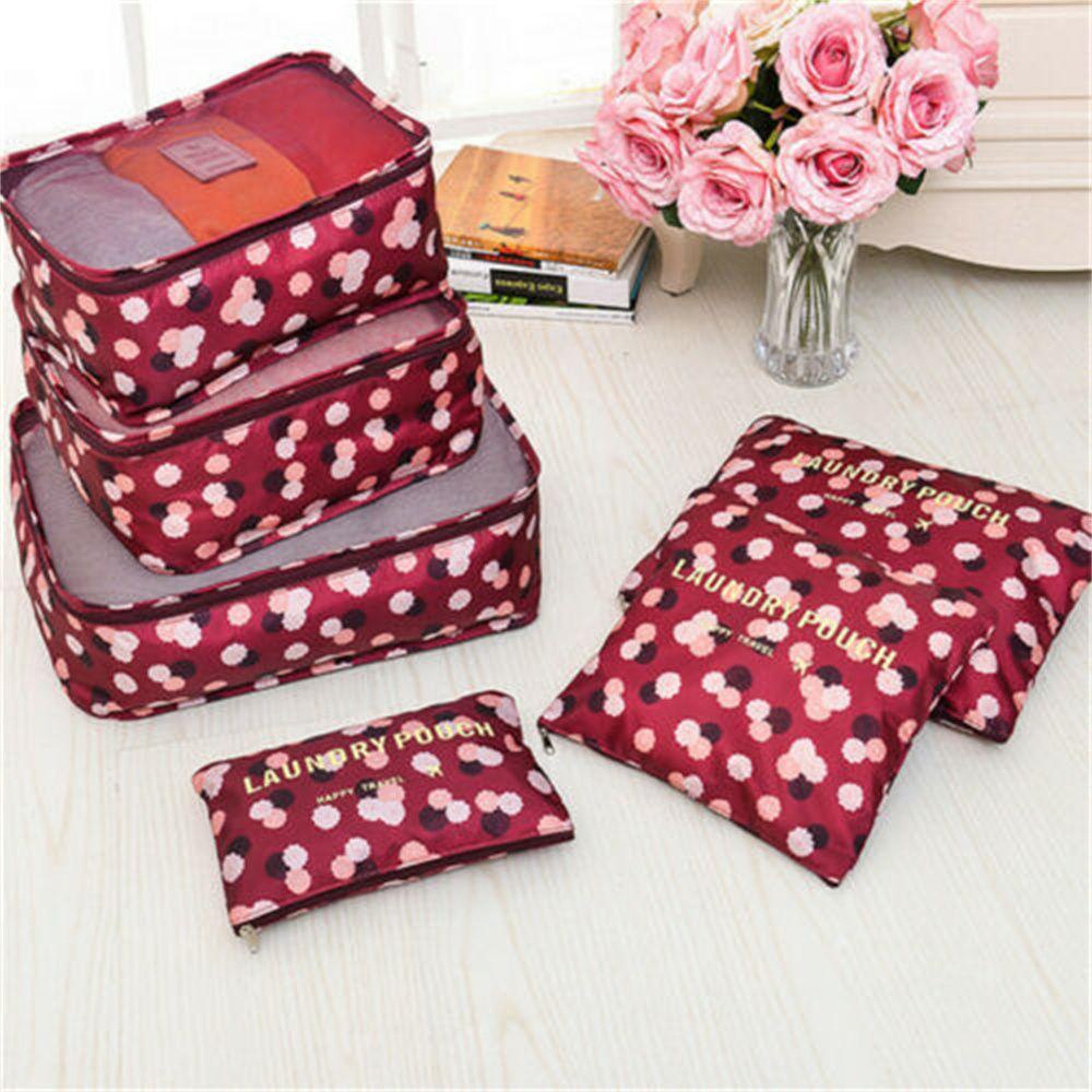 Set 6 Túi Đựng Đồ Du Lịch Chống Nước Chống Bụi Tiện Dụng