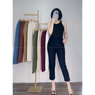 [ROSACA] Quần Ngố 8 Tấc Kaki Lưng Thun Nữ Đẹp Giá Rẻ - Quần Baggy Kaki Nữ Tôn Dáng, Dễ Phối Đồ
