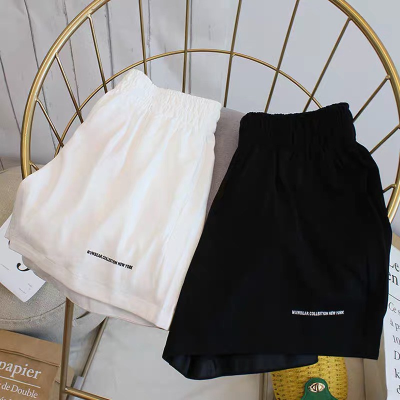 Quần đùi sporty thêu chữ RUBY HOUSE86 có size M và L, chất thể thao, 2 màu Đen, Trắng, from to hàng đẹp, cạp chạy kansai