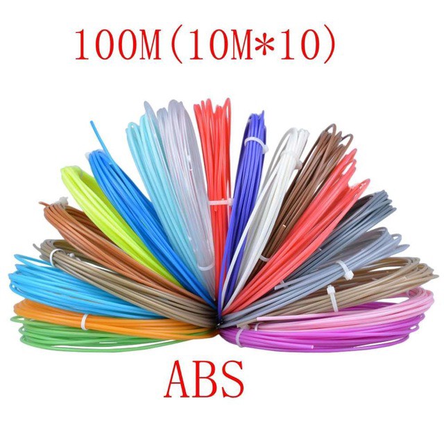 Set 20 Cuộn Dây Nhựa Abs/Pla 1.75mm Cho Bút Vẽ 3d 10 Màu