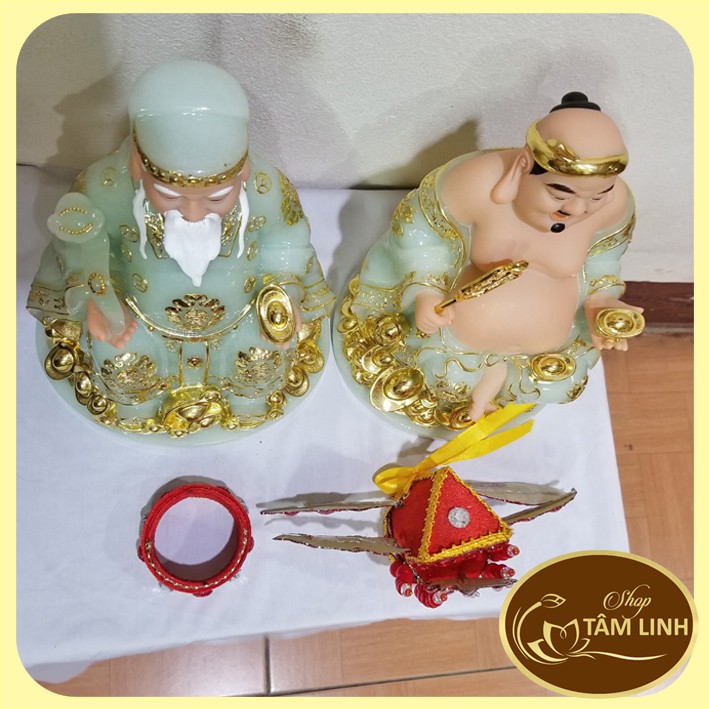 BỘ NÓN + MÃO  cho tượng ông Thần Tài / Thần Phát / Thần Tiền  Vàng (đủ size)