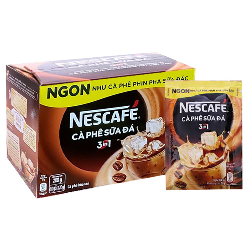 NESCAFE 3in1 cafe rang xay hòa tan (đủ loại)