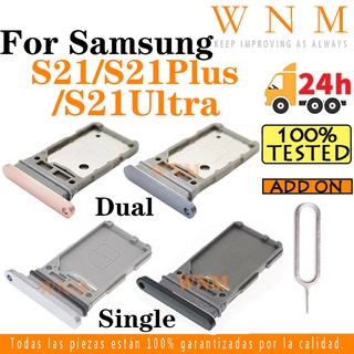 Khay đựng thẻ Sim kép / đơn cho Samsung S21 Plus Ultra / S21Plus S21Ultra Khay đựng thẻ Sim Khe cắm Giá đỡ thẻ Đầu đọc Khe cắm SD Bộ chuyển đổi linh kiện thay thế