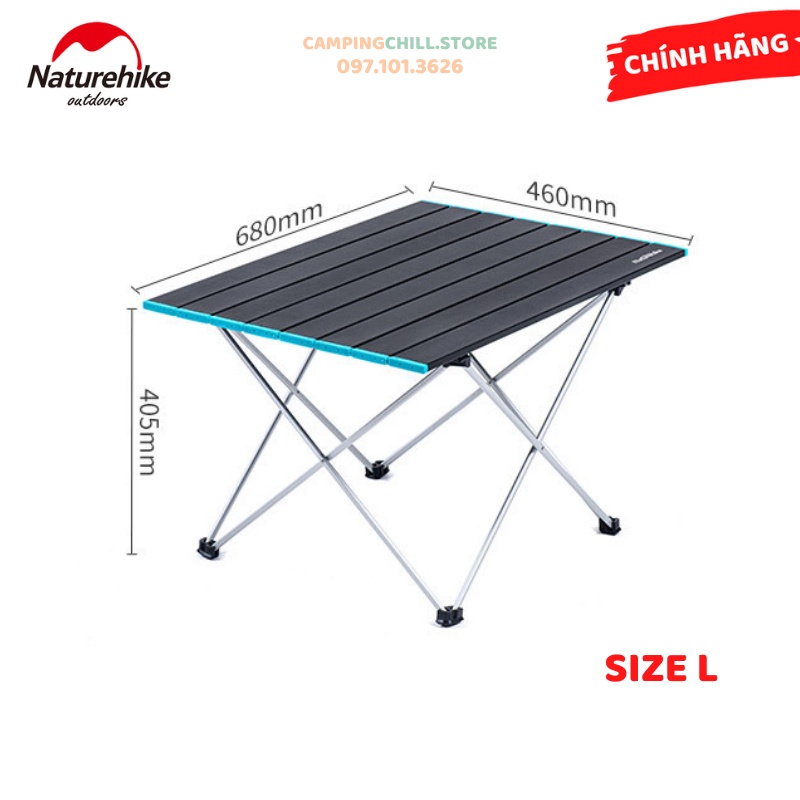 [CHÍNH HÃNG] BÀN NHÔM GẤP GỌN DÃ NGOẠI, CẮM TRẠI NATUREHIKE NH19Z008-Z | BigBuy360 - bigbuy360.vn