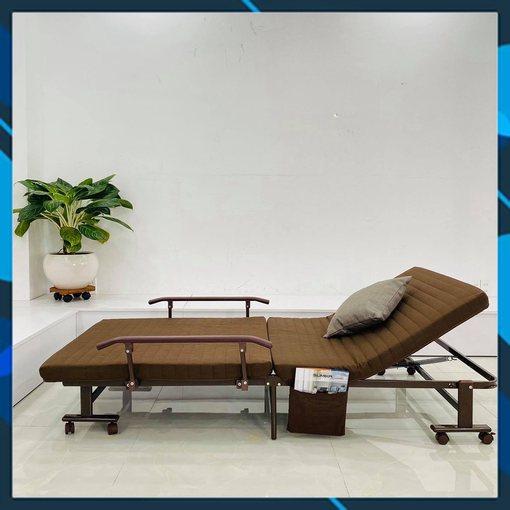Giường xếp gọn, giường gấp gọn kiểu dáng Hàn Quốc SUMIKA-339, (rộng 90cm, dài 192cm, cao 31cm), tải trọng 300kg.