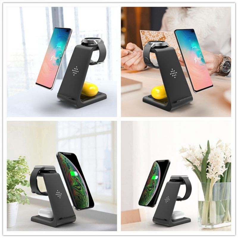 Đế sạc không dây 3 in 1/ Dùng cho đồng hồ, điện thoại/PHUKIEN QN 95