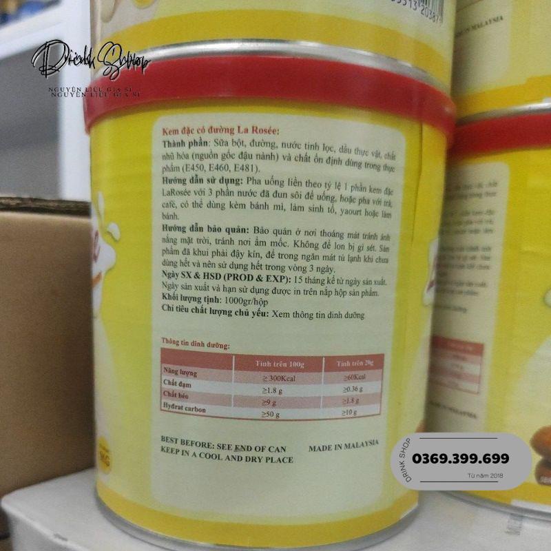 Sữa Đặc La Rosee - Lon 1Kg