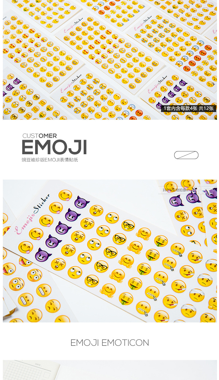 ✨✨Bộ 660 miếng dán hình Emoji dễ thương cho Iphone