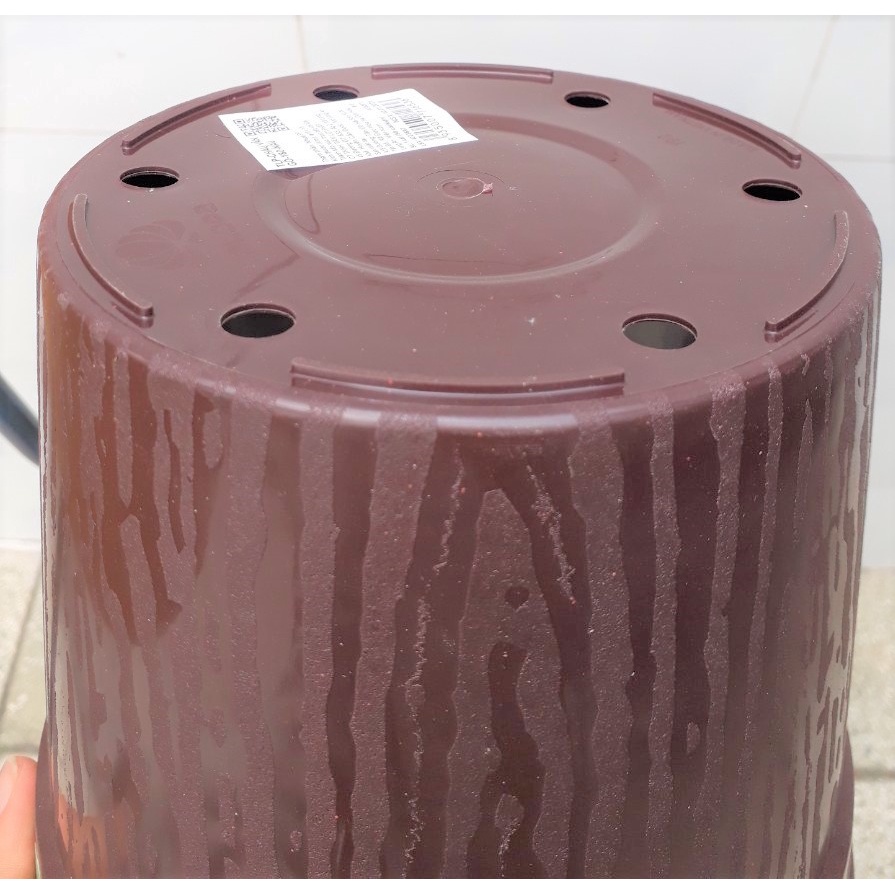 CHẬU NHỰA VÂN GỖ TRỒNG PHÔI CÂY HOA KIỂNG SIÊU BỀN ĐẸP