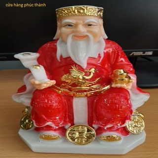 thần tài ông địa vuông đỏ ( bột đá )