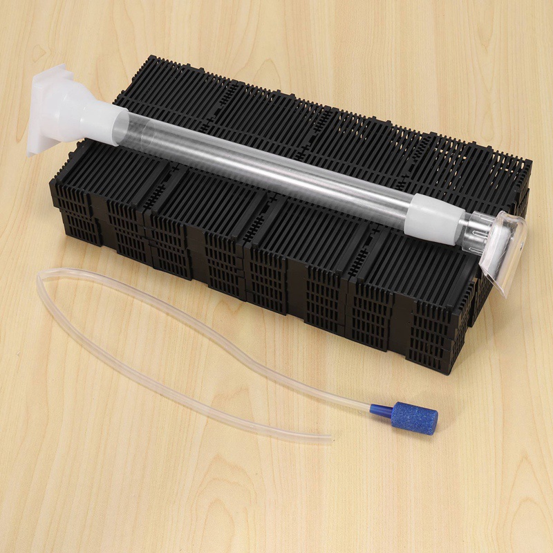 Set 20 Bộ Lọc Bể Cá Bằng Nhựa Màu Đen + Ống Dẫn Khí + Ống Dẫn