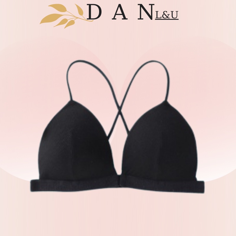 Áo Bra Cotton Cài Trước Gân Tăm Đệm Mỏng Thoải Mái Thoáng Mát 2 Dây DAN L&amp;U 715