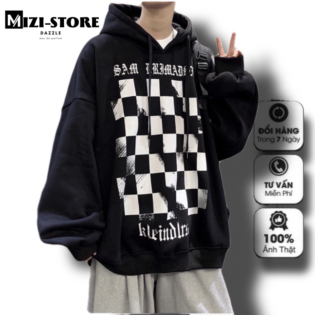 FREESHIP ( Ảnh Thật ) Áo Hoodie , Áo Khoác Nỉ In Hình Caro Hottrend form Rộng Unisex 2021