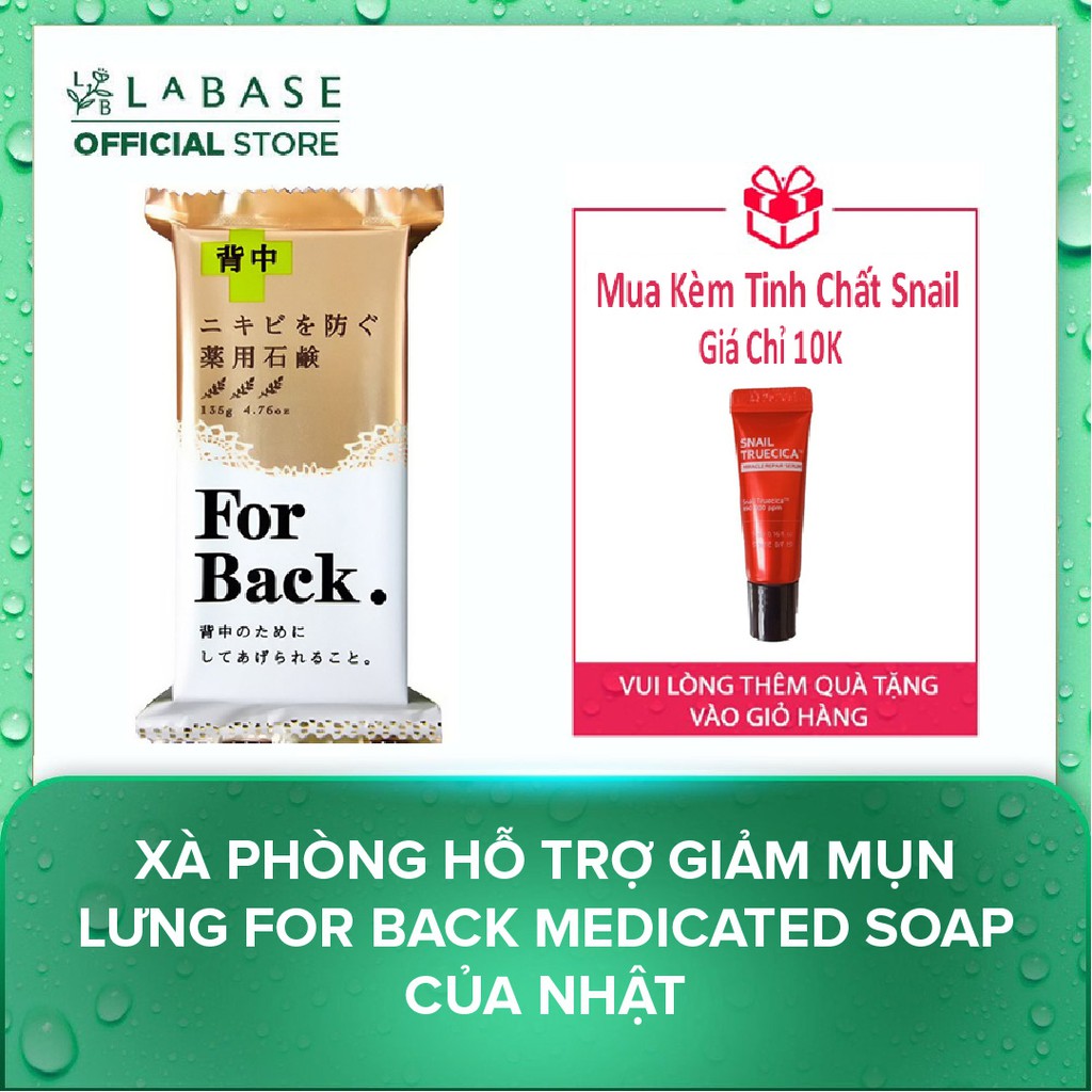 Xà phòng hỗ trợ giảm mụn lưng For back Medicated Soap của Nhật