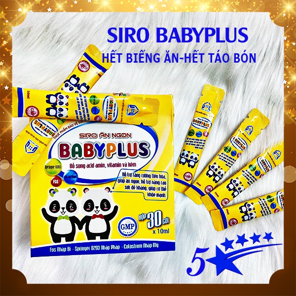 BABYPLUS-Siro giúp bé hết biếng ăn, ăn ngon, tăng cân, tăng sức đề kháng, dứt điểm táo bón