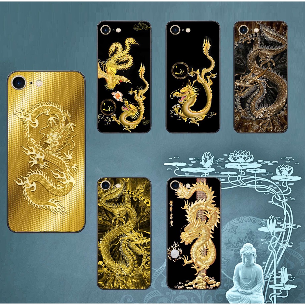 Ốp lưng kính Rồng Tài Lộc 3D cho iPhone 5 - iPhone 5s - iPhone 5 SE - iPhone 6 - iPhone 6s - iPhone 7 - iPhone 8