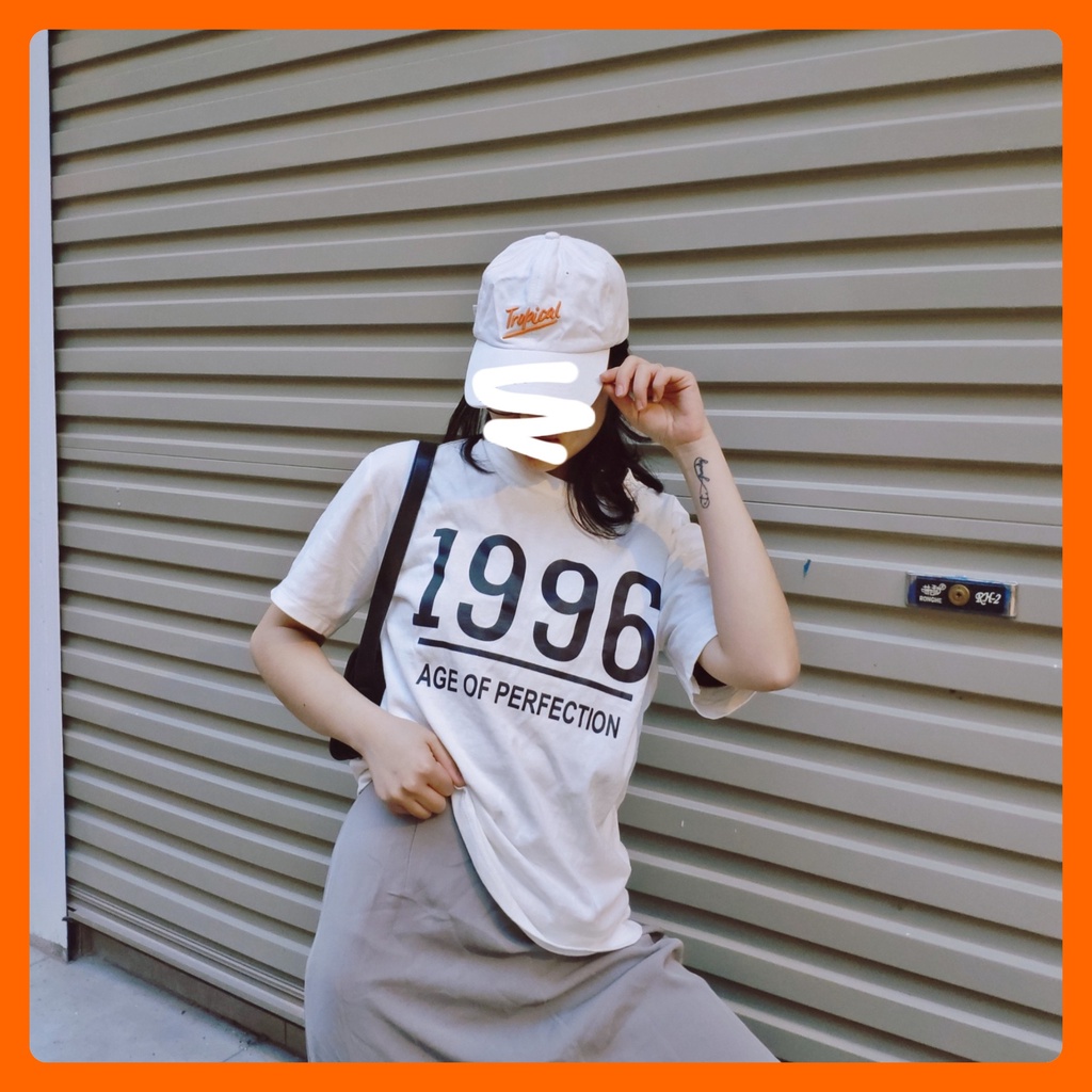 Áo phông unisex tay lửng in số 1996 đẹp hàng chuẩn Quảng Châu 3158 cao cấp thời trang nam nữ giá rẻ