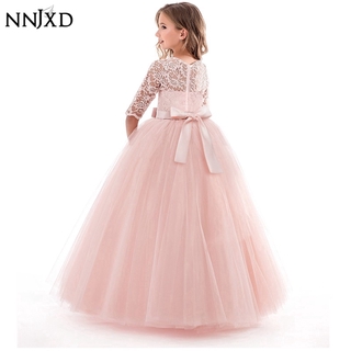 Đầm công chúa NNJXD phối ren sang trọng cho bé gái