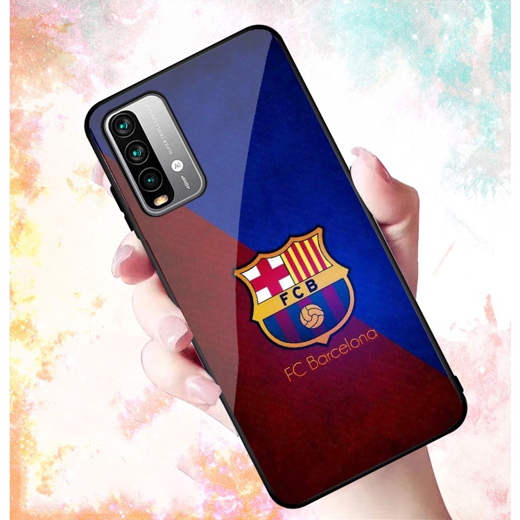 Ốp Lưng XIAOMI REDMI 9T, POCO M3 mặt kính cường lực cao cấp In hình Câu Lạc Bộ Bóng Đá