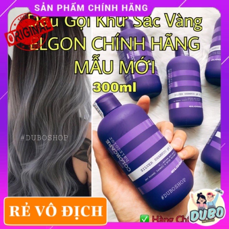 [Mã SKAMA8 giảm 8% đơn 300K] [CHÍNH HÃNG] Dầu Gội Khử Vàng ELGON cho tóc tẩy nhuộm (300ml)