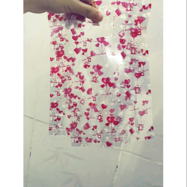 1kg Túi nilong trong in hoa văn (Giao mẫu ngẫu nhiên)