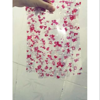 1kg Túi nilong trong in hoa văn (Giao mẫu ngẫu nhiên)