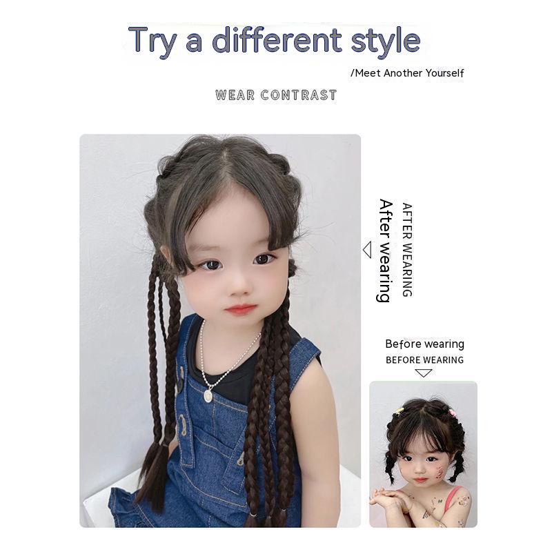 Bím Tóc Giả Thắt Bím Tự Nhiên Cho Bé Gái Tập Boxing