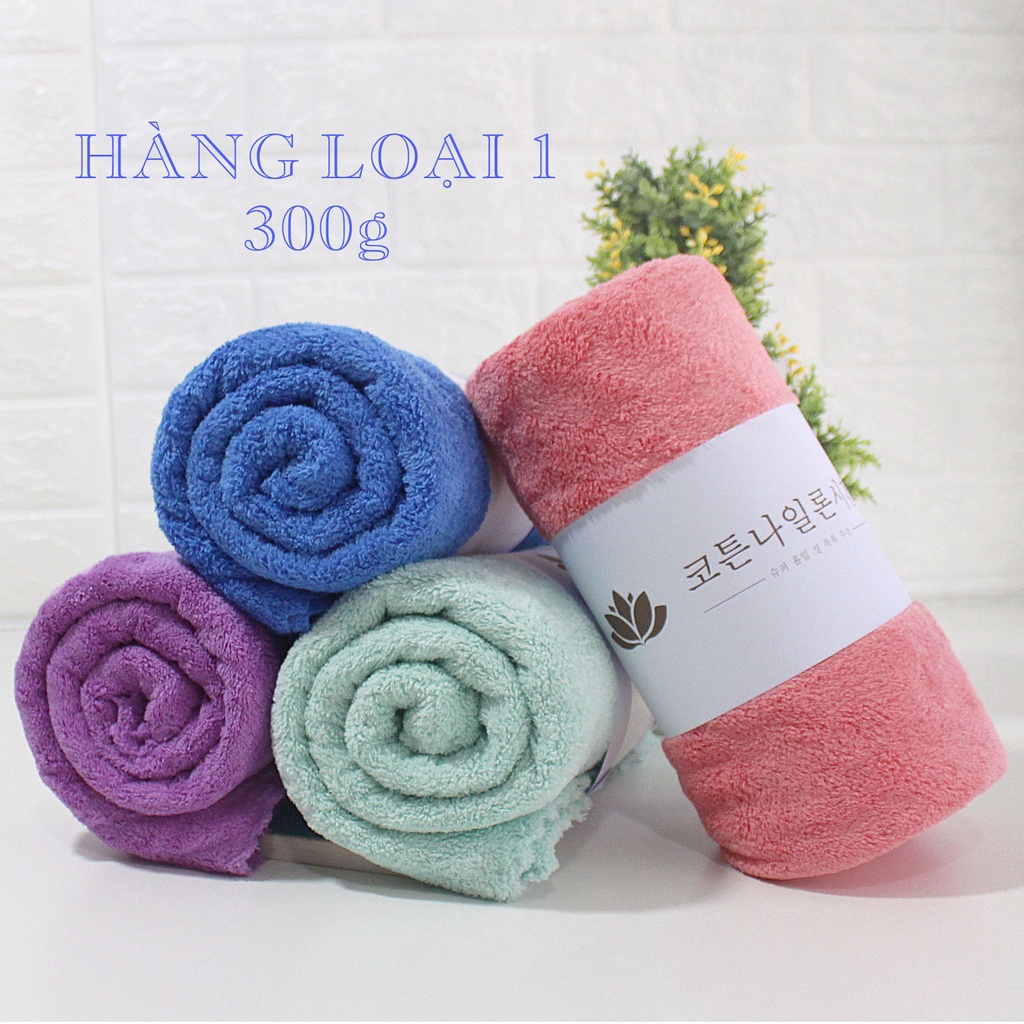 (HÀNG LOẠI 1) Khăn tắm lông cừu xuất Hàn 70*140cm siêu mềm mại_Khăn tắm Hanoitex