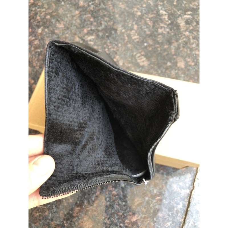 Boot Nữ Cổ Cao Đế Độn Trong 3 Phân Hở Mũi Xỏ Ngón Chất Da Phối Nhung mềm Cực Xinh 393