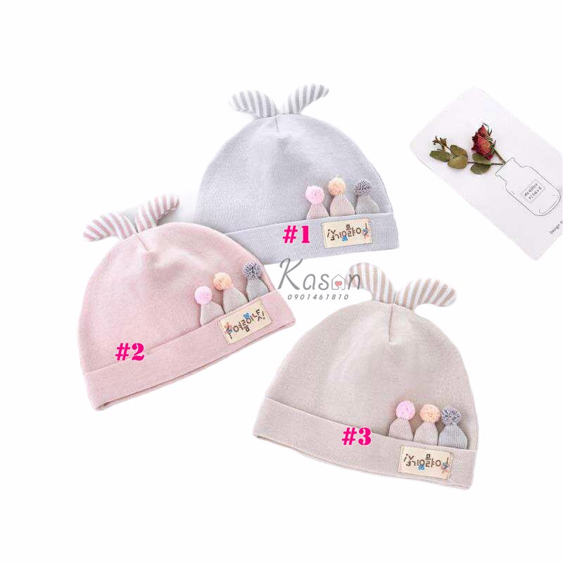 Mũ Nón Sơ Sinh Cotton Họa Tiết Vương Miện