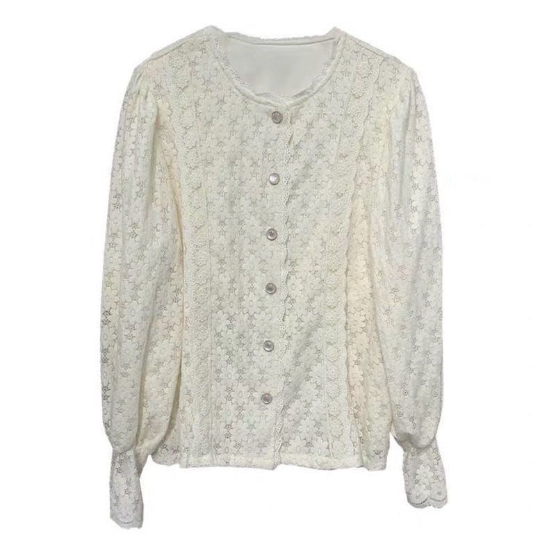 Áo sơ mi tay dài phồng dáng rộng kiểu Pháp dễ phối đồ