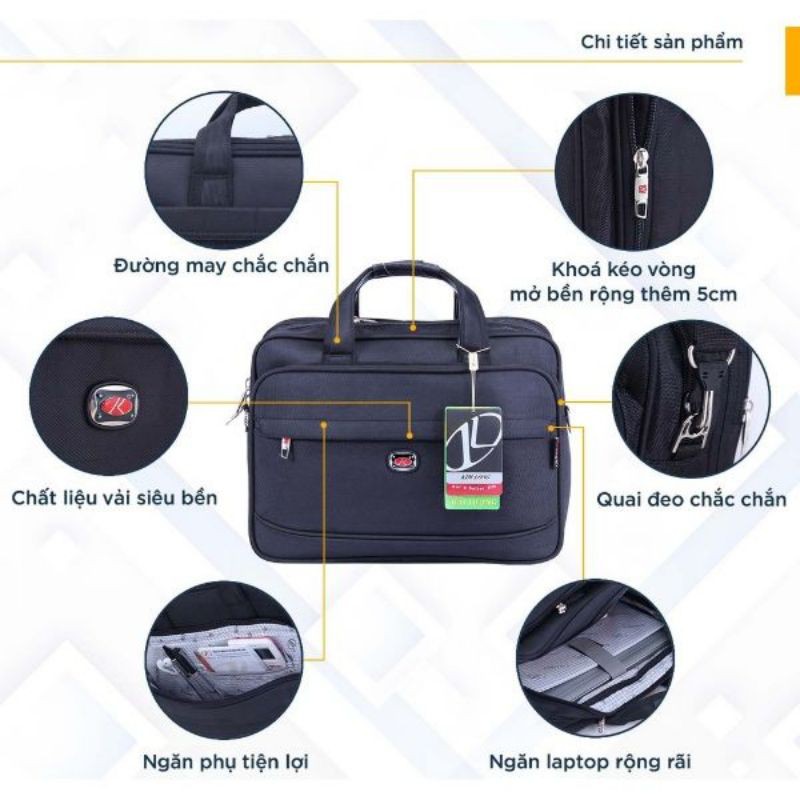 CẶP LAPTOP 15.6 INCH KIM LONG KL018 ,CẶP NAM CÔNG SỞ CỞ LỚN CÓ KHÓA MỞ RỘNG CAO CẤP CHỐNG NƯỚC | BigBuy360 - bigbuy360.vn