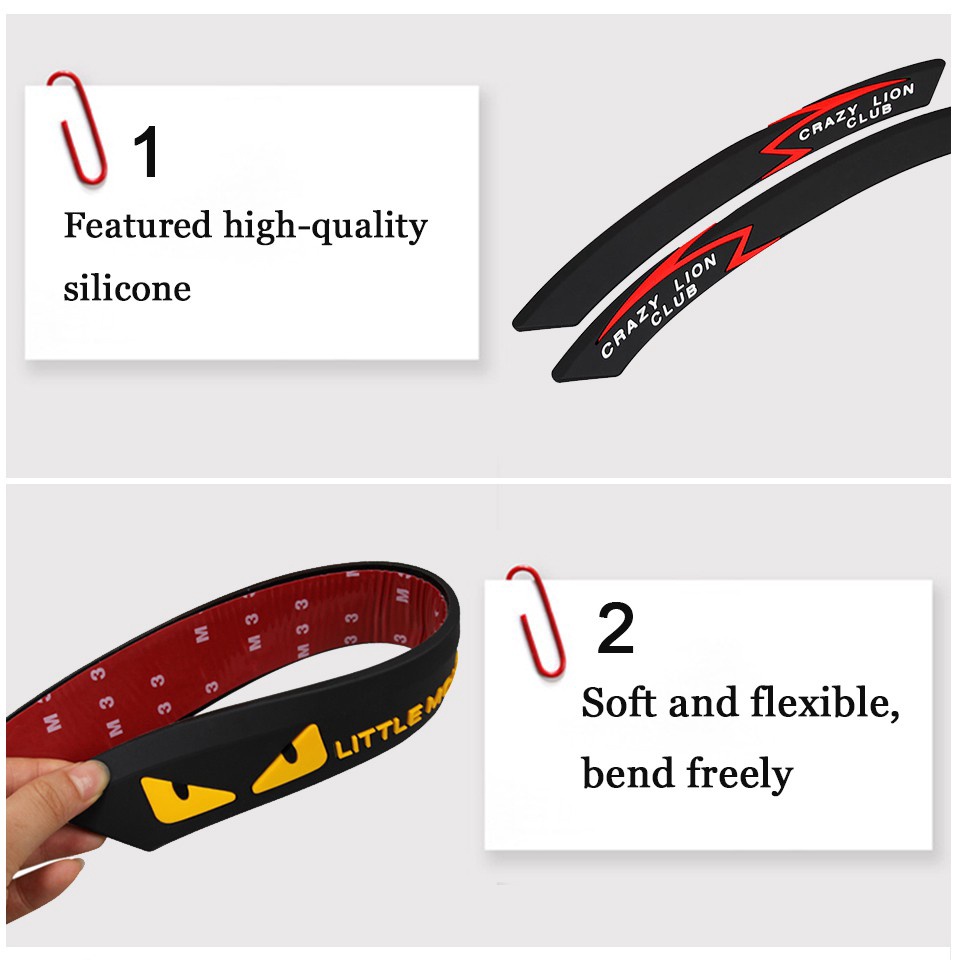 FENDER Set 2 Dải Cao Su Dán Mép Bánh Xe Hơi Chống Trầy Xước Bảo Vệ