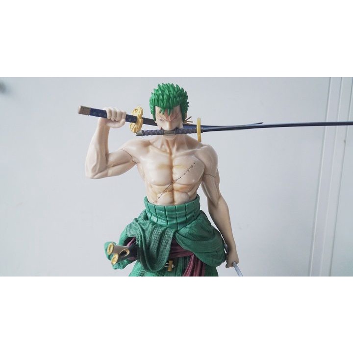 Mô hình nhân vật Zoro Sauron Roronoa 36cm có đế siêu to 2 đầu tam kiếm 3 vỏ bao - Mô hình Zoro One Piece