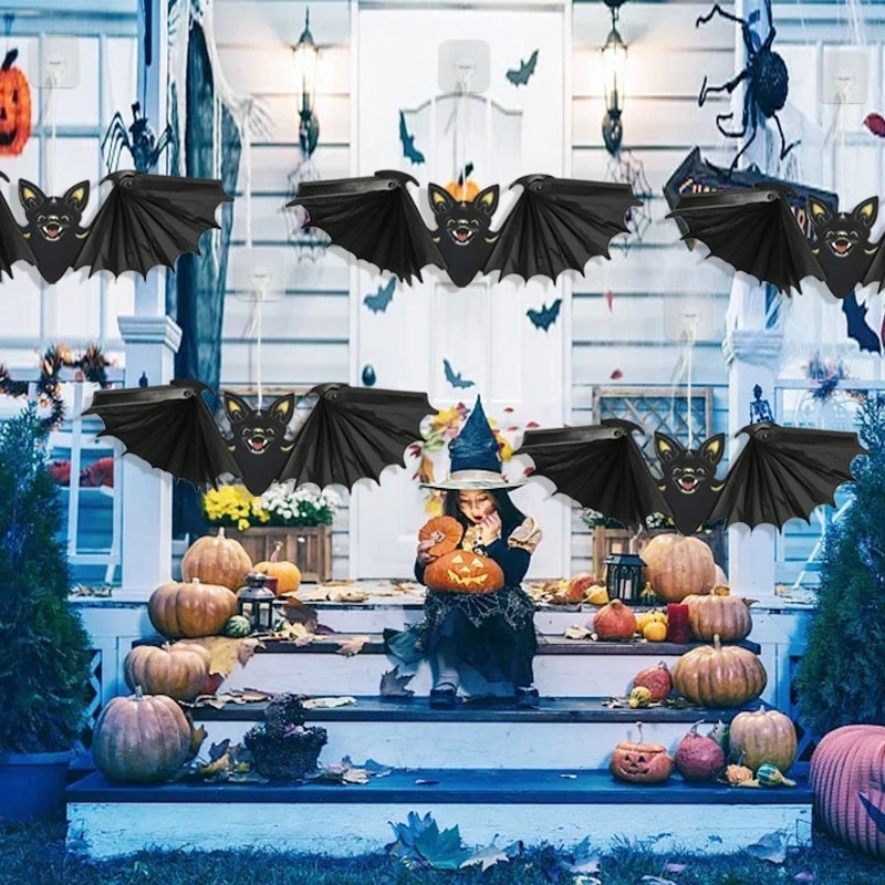 Phụ Kiện Treo Trang Trí Halloween Hình Dơi Kinh Dị
