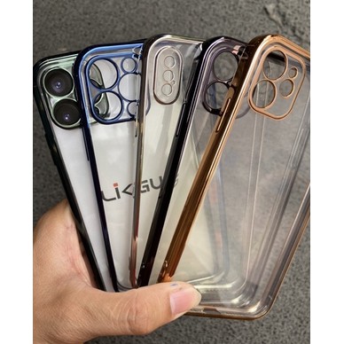 Ốp độ iphone 12 bảo vệ camera lưng trong viền màu hàng chính hãng Likgus