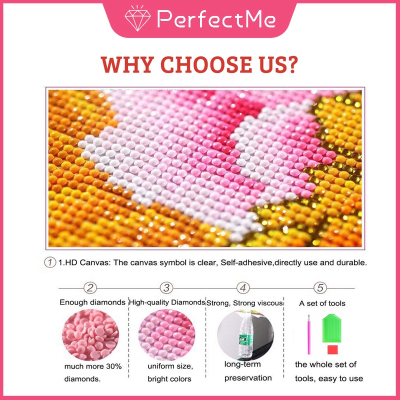 Bộ Tranh Đính Đá 5d Tự Làm 30x30cm Hình Mèo Hello Kitty