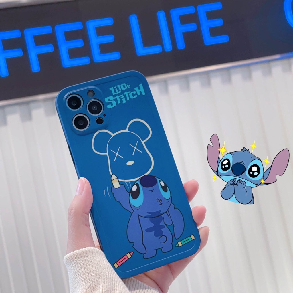 Ốp Điện Thoại Hình Gấu Stitch Sang Trọng Cho iphone 13 Pro Max i13 13pro 11ProMax i11 X XR Xs Max 7plus 8plus 12Pro 12 Pro Max