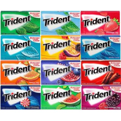 Kẹo Trident Mỹ hương Quế & Bạc Hà