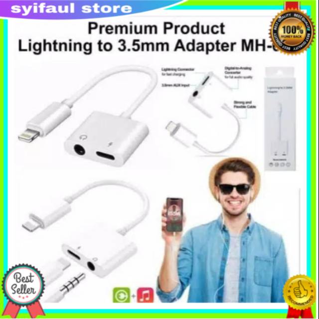 Giắc Chuyển Đổi Từ Mh030 Bluetooth Audio Lighting Sang Headphone Cho Iphone 7 X Xs Max